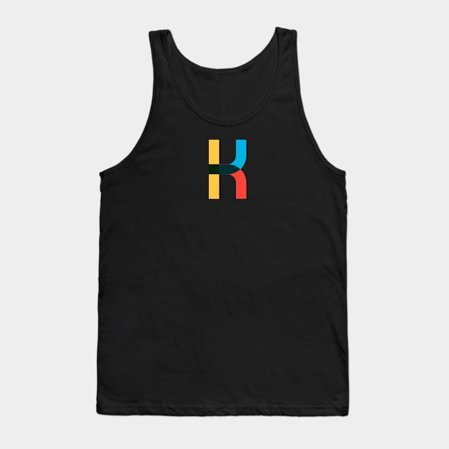 Letter K Tank Top by  Word Smith